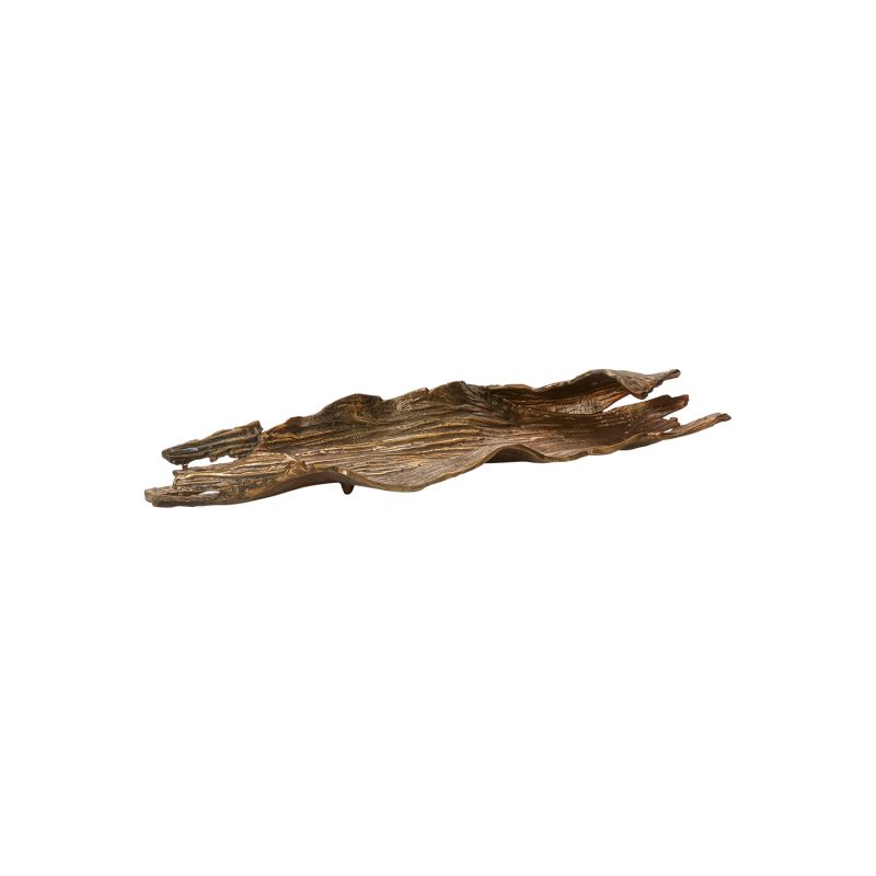 22" Golden Cedar Metal Tray
