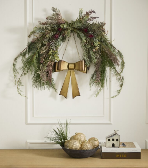 Metal Bow Wreath