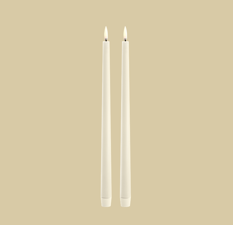 LED Slim Taper Candle - Ivory 2 Pack