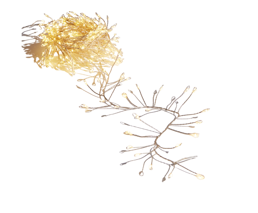 Fairy Cluster Lights on Silver Wire - 10'