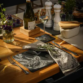 Stag Linen Napkins Set/4-Linen
