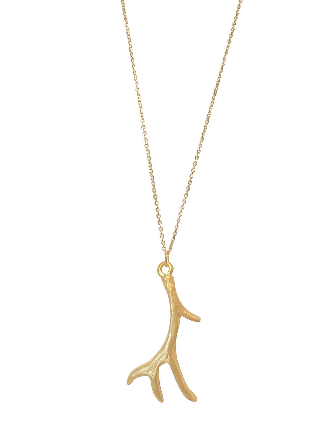 Long Antler Pendant Necklace