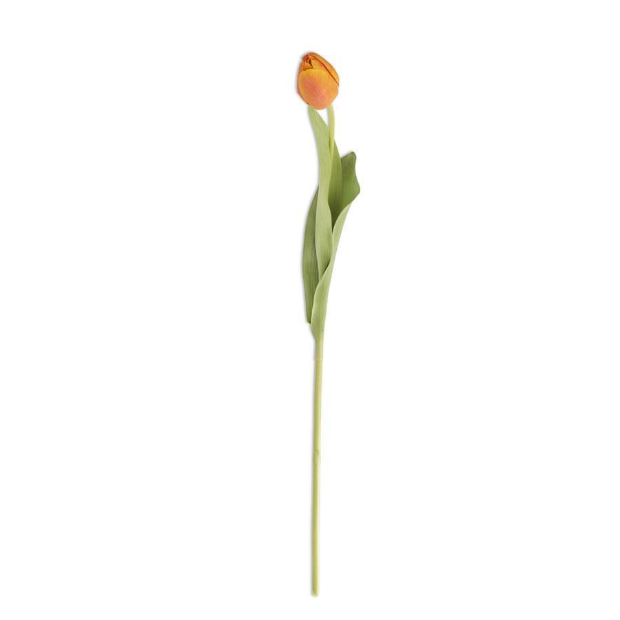 26.75" Orange Silk W Real Touch Single Tulip Stem