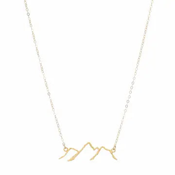 Gold Plate Mountain Necklace