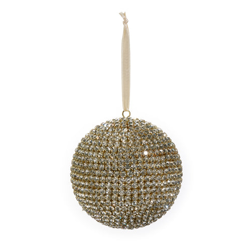 4.5" PAVE CRYSTAL BALL ORNAMENT