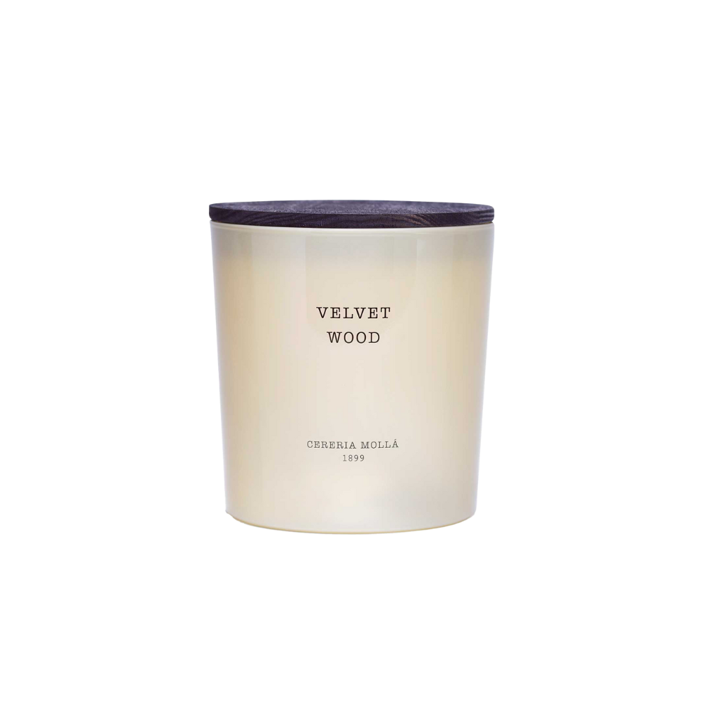 Velvet Wood Ivory Candle 3 Wick-21oz