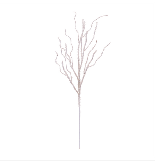 White Glitter Branch 29.5"