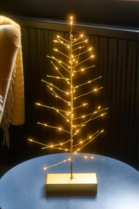 Festive Lighted Tree - Gold