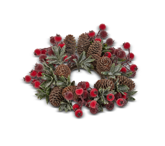 Iced Berry Candle Ring - 12"