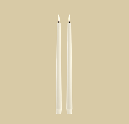 LED Slim Taper Candle - Ivory 2 Pack