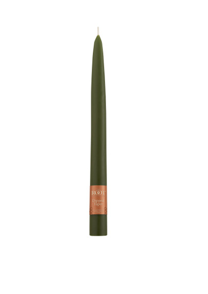 9" Dipped Taper: Dark Olive