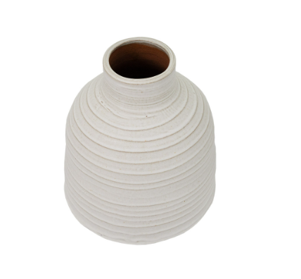 Sheridan Beige Ceramic Vase - 8"