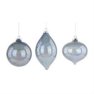 5"DIA 3 ASSORTED SPUN GLASS ORNAMENT