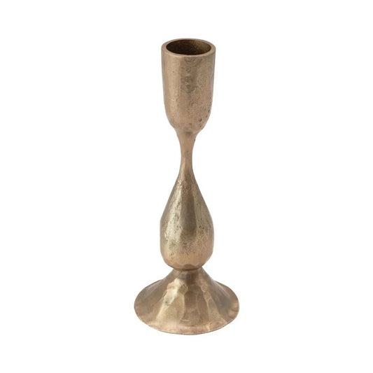6 1/2" Hand-Forged Metal Taper Holder with Antique Finish