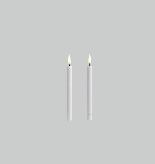 LED Taper Candle - Nordic White 2 Pack