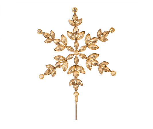 Gold Snowflake Stem 18”